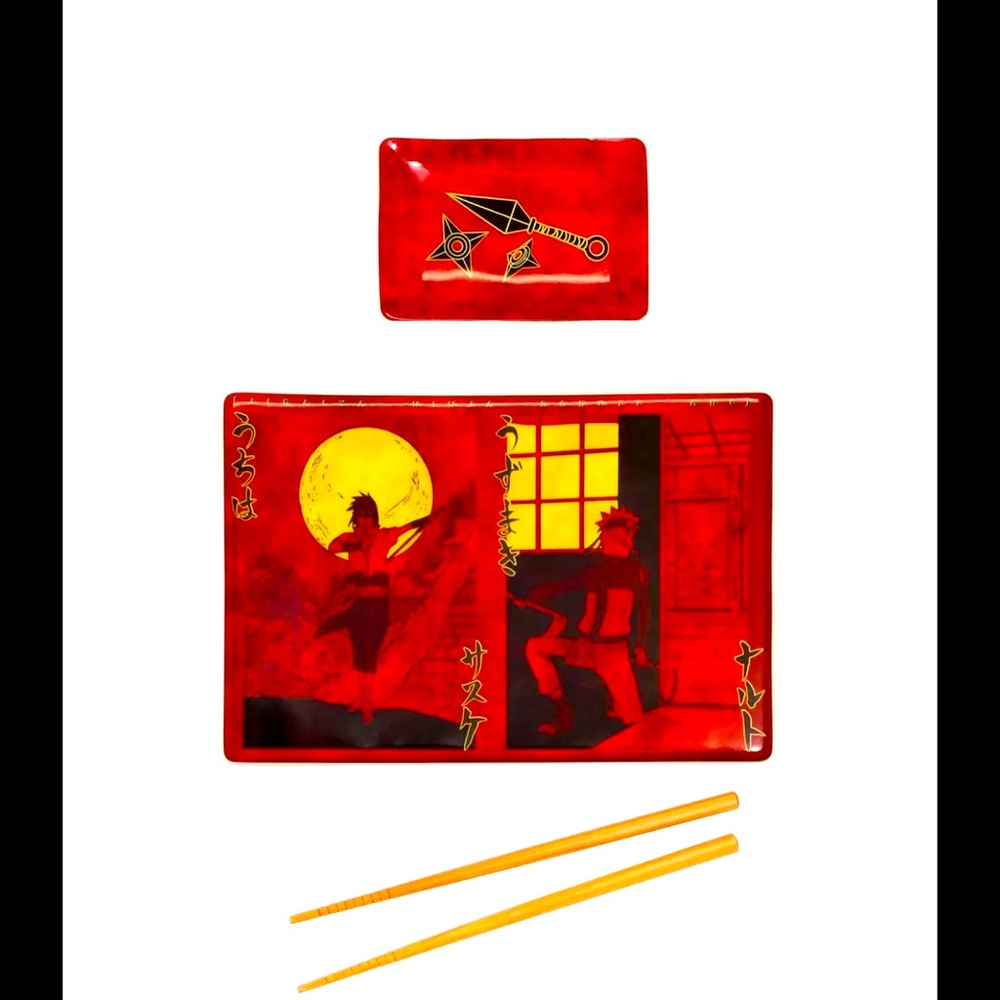 Naruto Shippuden Exclusive Ninja Scroll Sushi Set - New!